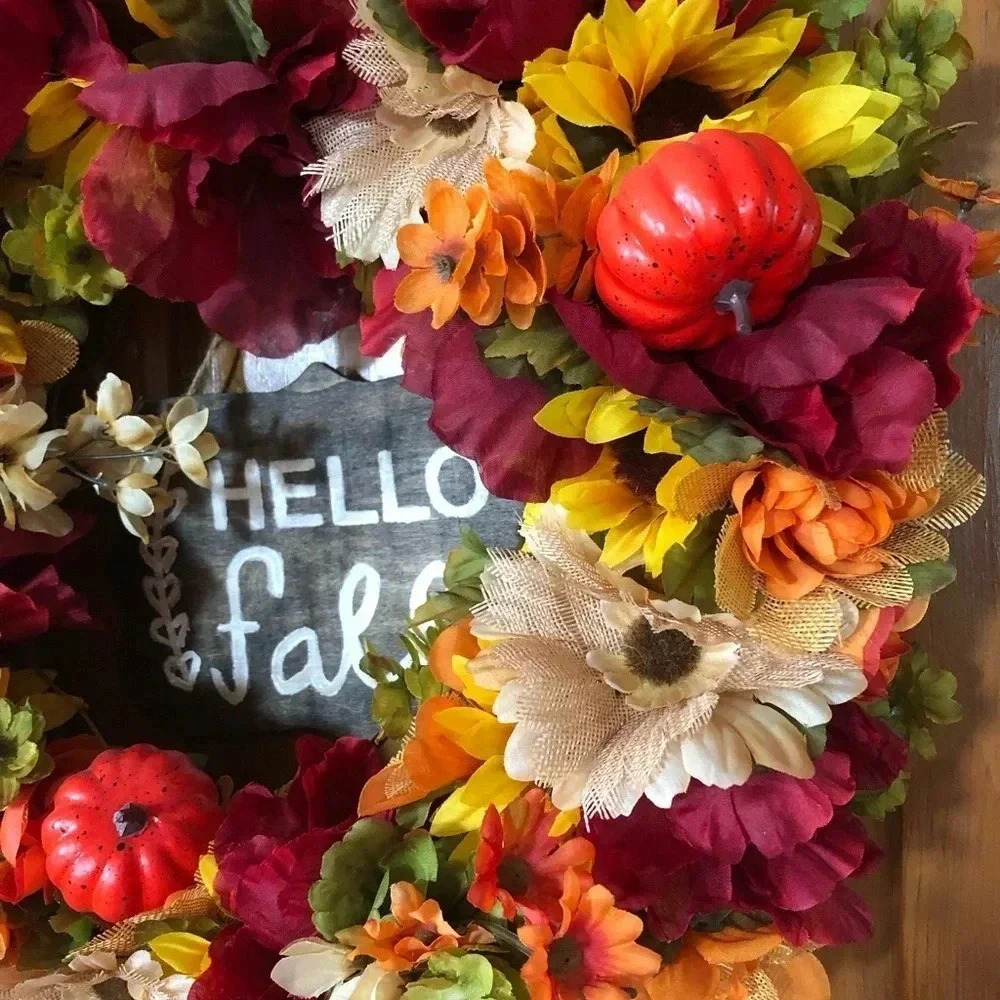 Handmade Fall Wreath - Picture 4 of 6